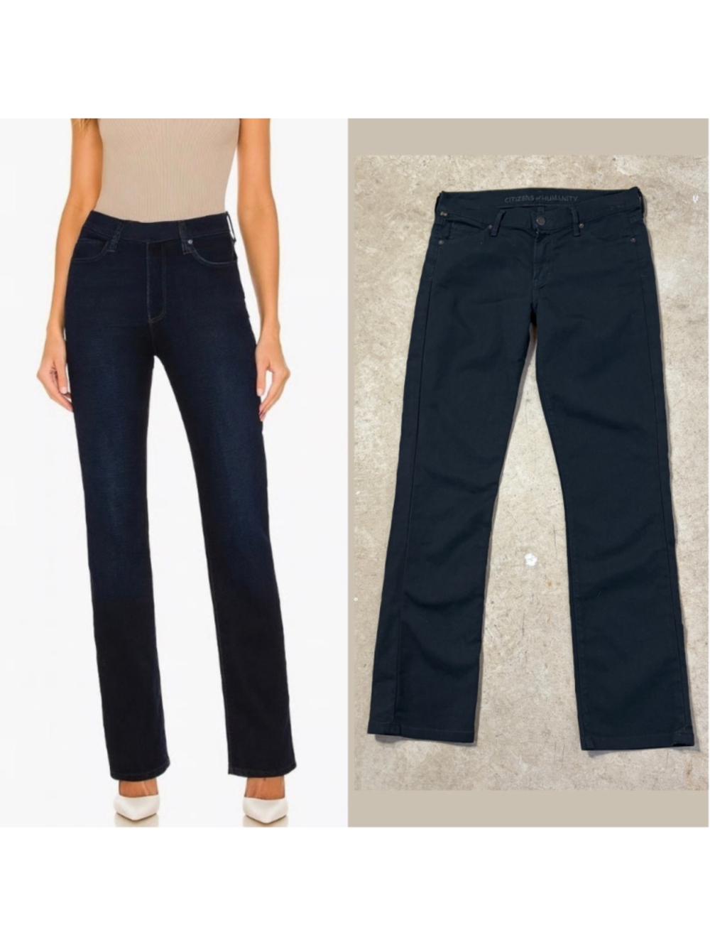 Citizens of Humanity Black Ava Low Rise Straight Leg Jeans Women’s 27 Black